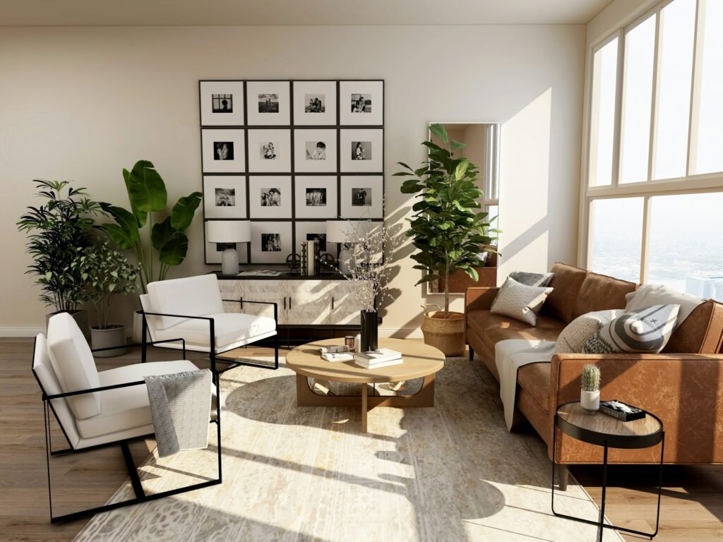 Salón de una vivienda entregada, con los cristales y los suelos ya sin rastro de obra